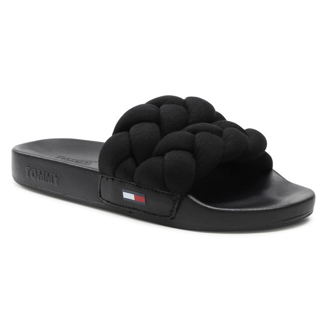 tommy jeans braided strap pool slide