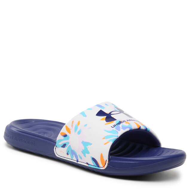 Șlapi Under Armour UA W Ansa Graphic 3024436-115 White/Sonar Blue/Sonar Blue epantofi.ro imagine noua
