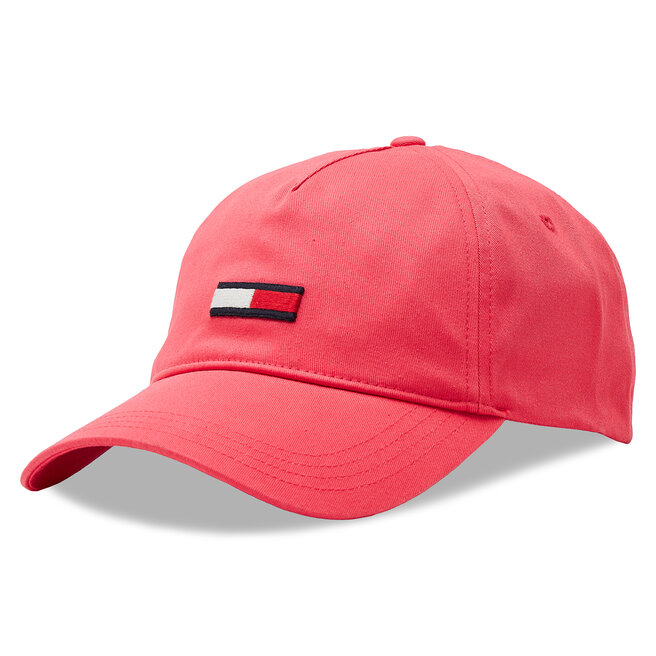 Czapka z daszkiem Tommy Jeans Flag - Różowy