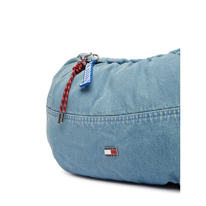 Torebka Tommy Hilfiger Tjw Icon Charms Denim Hobo AW0AW19259 Niebieski -
