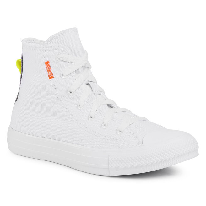 Kedas Converse Ctas Hi 168594C White/Lemon Venom/Black • Eapavi.lv