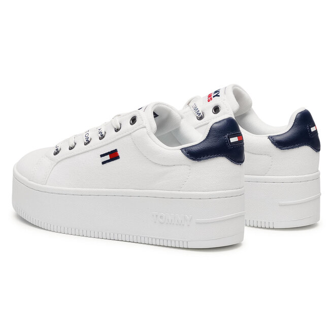 Tommy Jeans Sportcipő Tommy Jeans Iconic Essential Flatform EN0EN01358 White YBR