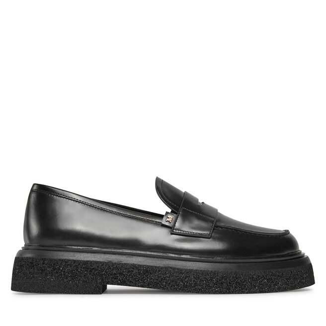 Loafersy Max Mara Crepeloafer - Czarny
