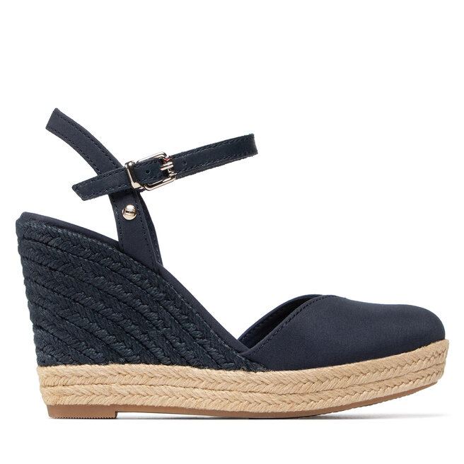 Tommy Hilfiger Espadrilky Tommy Hilfiger Basic Closed Toe High Wedge FW0FW04786 Desert Sky DW5