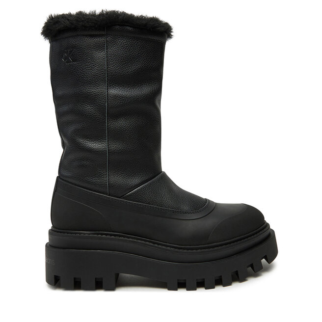 Śniegowce Calvin Klein Jeans Flatform Chelsea Boot Padded - Czarny