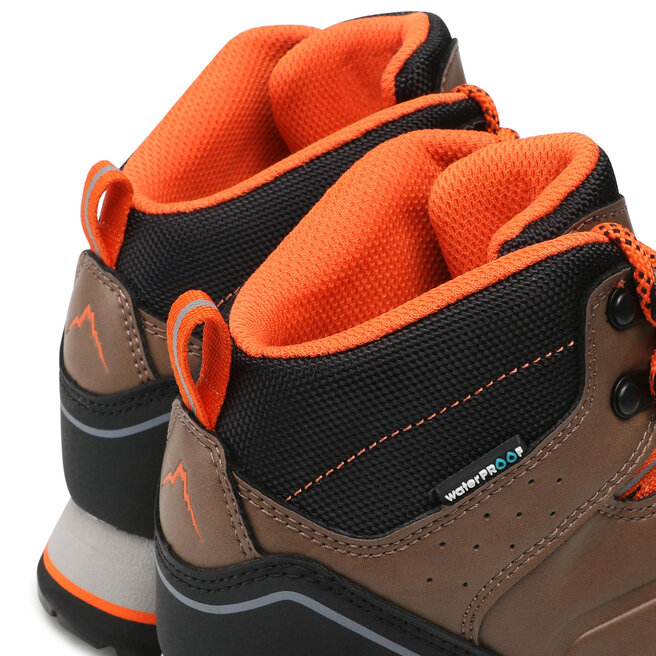 Elbrus Παπούτσια πεζοπορίας Elbrus Taneris Mid Wp Teen Brown/Black/Red Orange