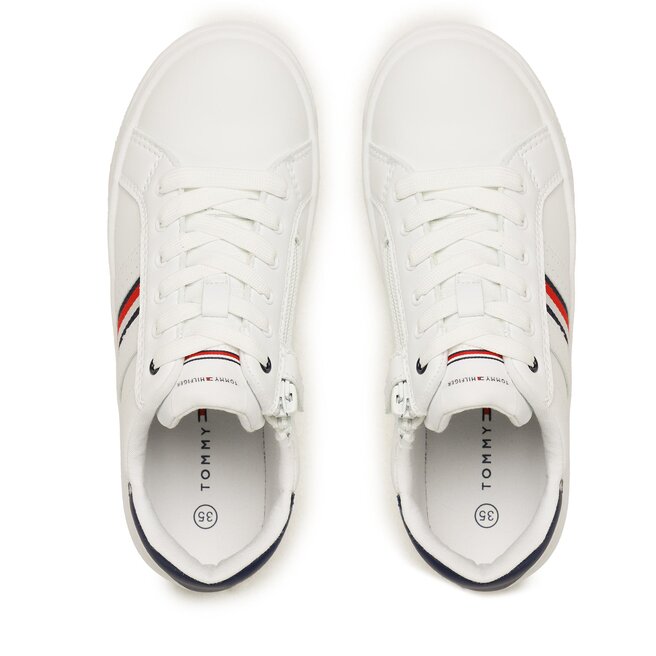 Tommy Hilfiger Sneakers Tommy Hilfiger Stripes Low Cut Lace-Up Sneaker T3X9-32849-1355 S White/Blue X336