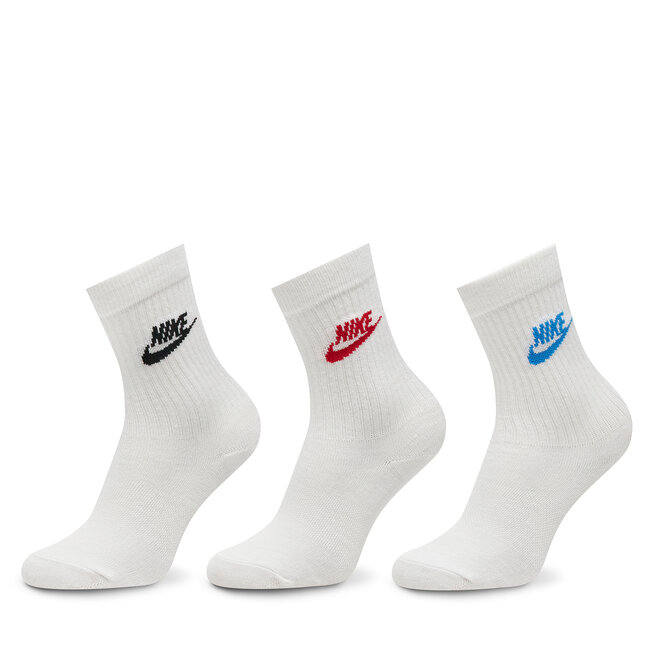 Zestaw 3 par wysokich skarpet damskich Nike - Biały