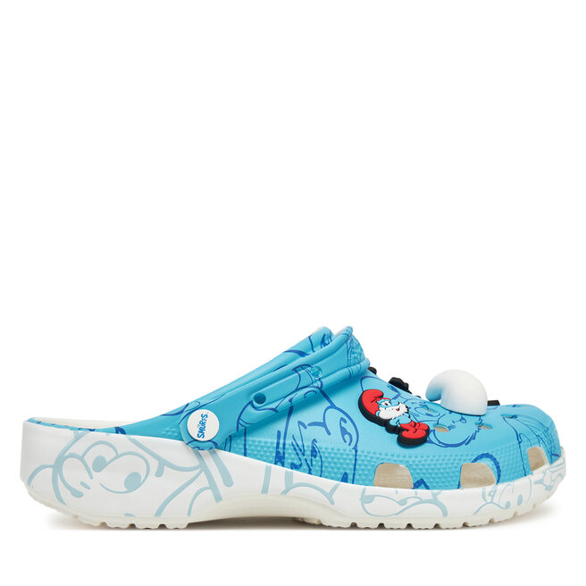 Klapki Crocs Smurfs Classic Clog - Kolorowy