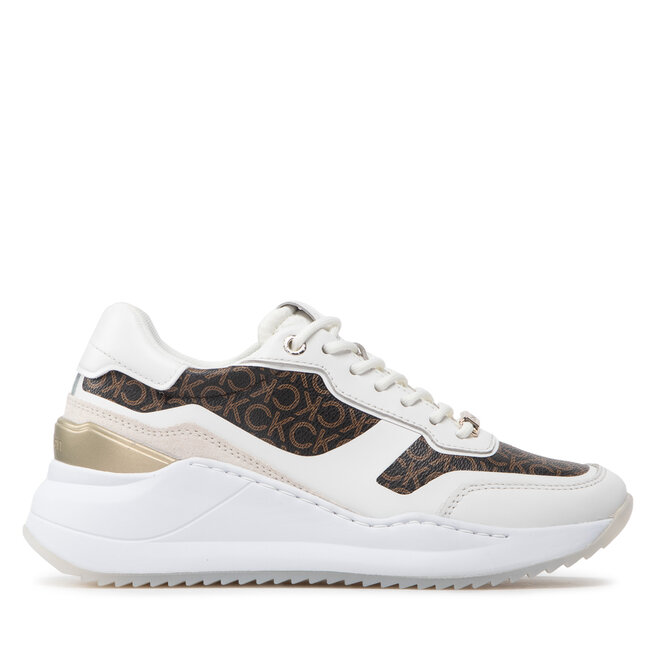 Calvin Klein Sneakers Calvin Klein Chunky Inter Wdg Lace Up HW0HW01272 White/Brown Mono 0K4