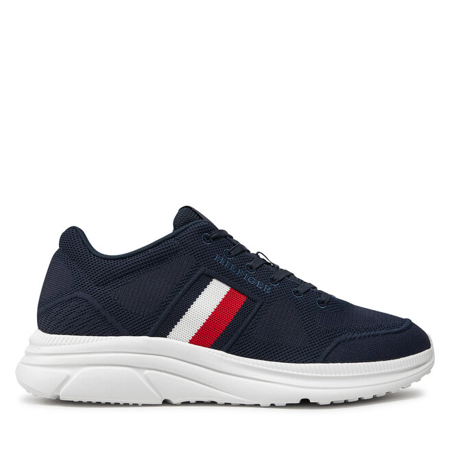 Sneakersy Tommy Hilfiger Modern Runner Knit Evo Ess - Granatowy