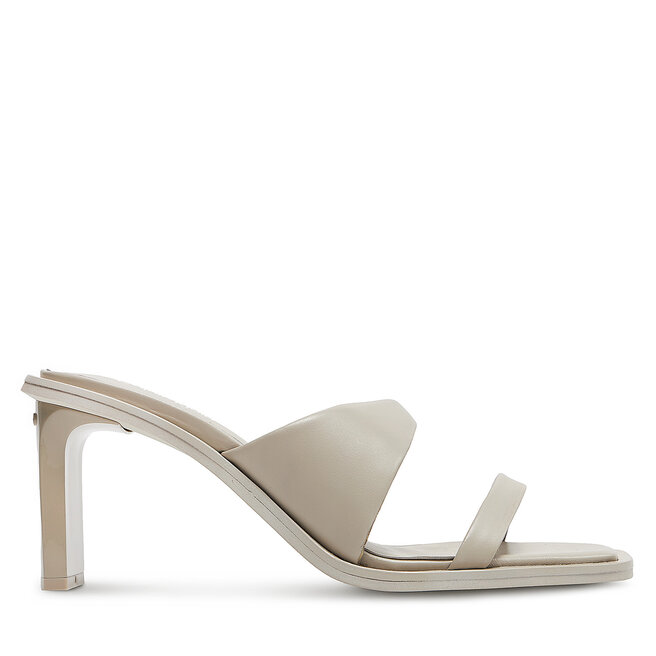 Klapki Calvin Klein Heel Slide 70 Lth - Beżowy