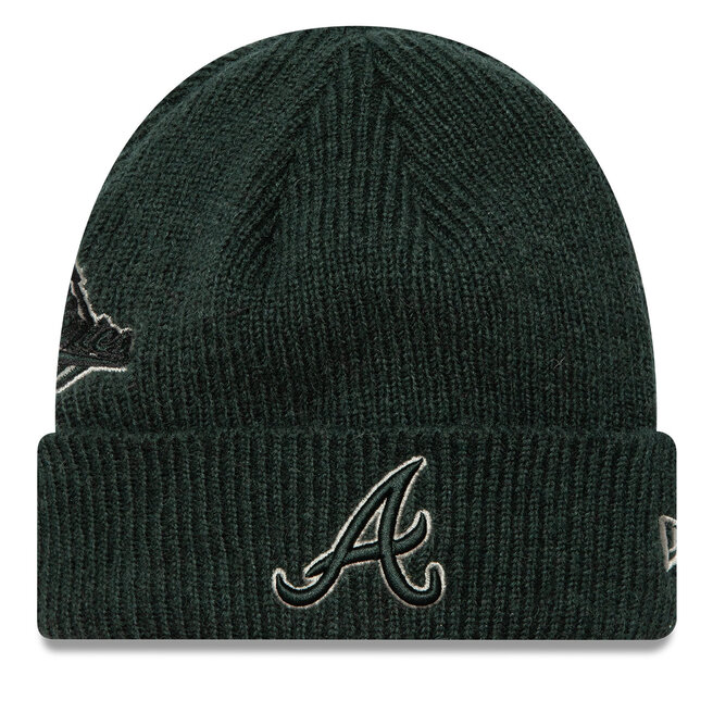 Czapka New Era Atlanta Braves World Series Patch Cuff Knit Beanie - Zielony