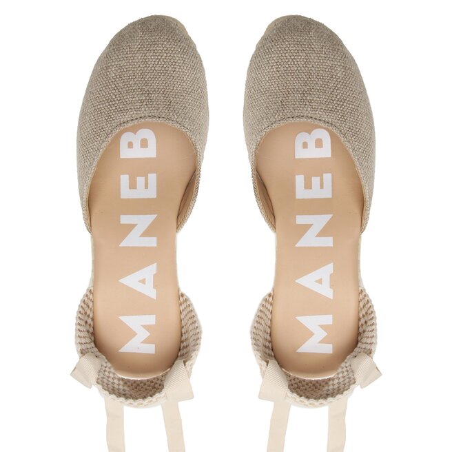 Manebi Espadrilky Manebi Wedge Espadrilles O 7.1 WV Natural