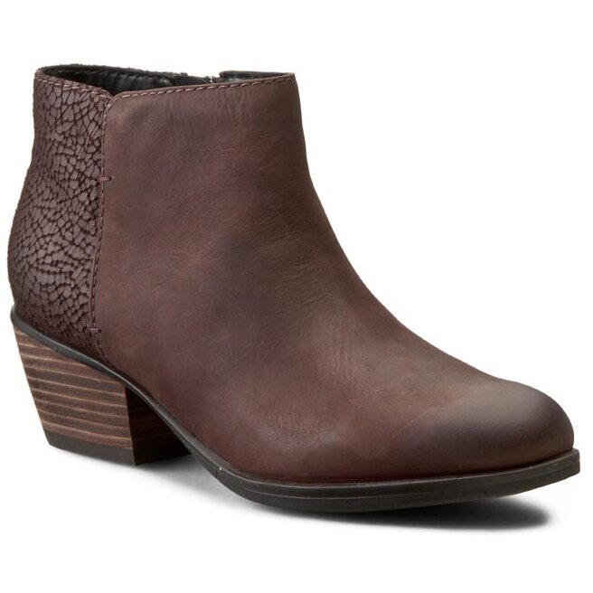 Botki Clarks Gelata Italia 261128824 Dark Brown Nub eobuwie .pl