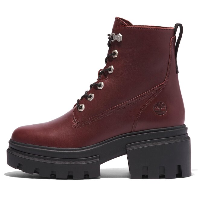 Timberland Bokacsizma Timberland Everleigh Boot 6In Laceup TB0A41U6C601 Burgundy Full Grain