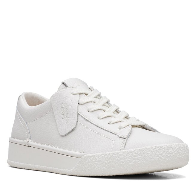 Pantofi Clarks CraftCup Walk 26167544 White Leather