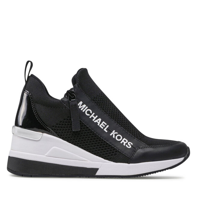 Sneakersy MICHAEL Michael Kors Willis Wedge Trainer - Czarny