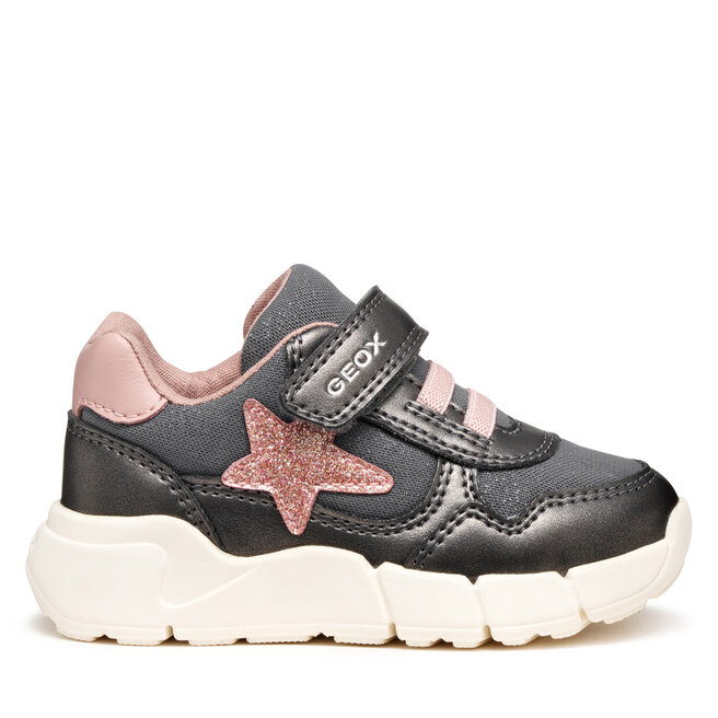 Sneakersy Geox B Flexyper Mini B566NB 0AJAS C9F8W S Szary - dziewczęce