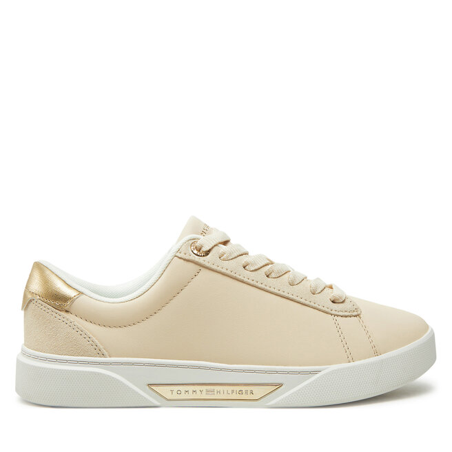 Sneakersy Tommy Hilfiger Chic Court Sneaker - Beżowy