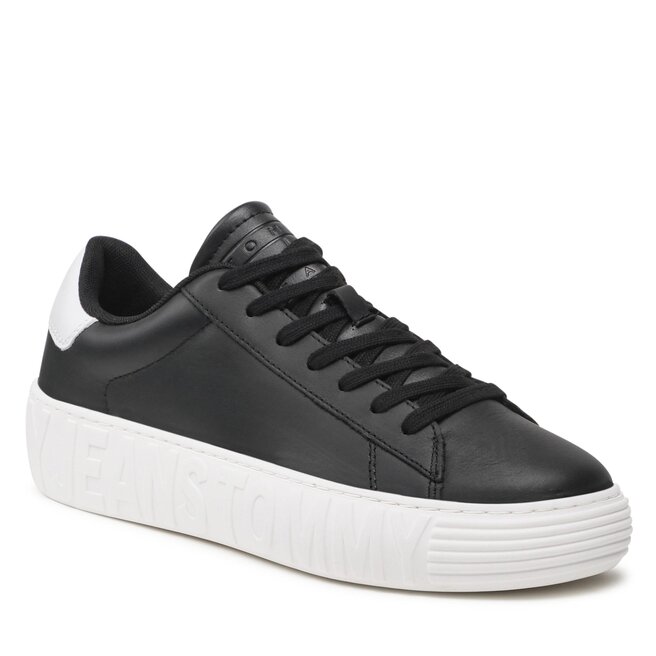 Tommy Jeans Sportcipő Tommy Jeans Leather Outsole EM0EM01159 Black BDS