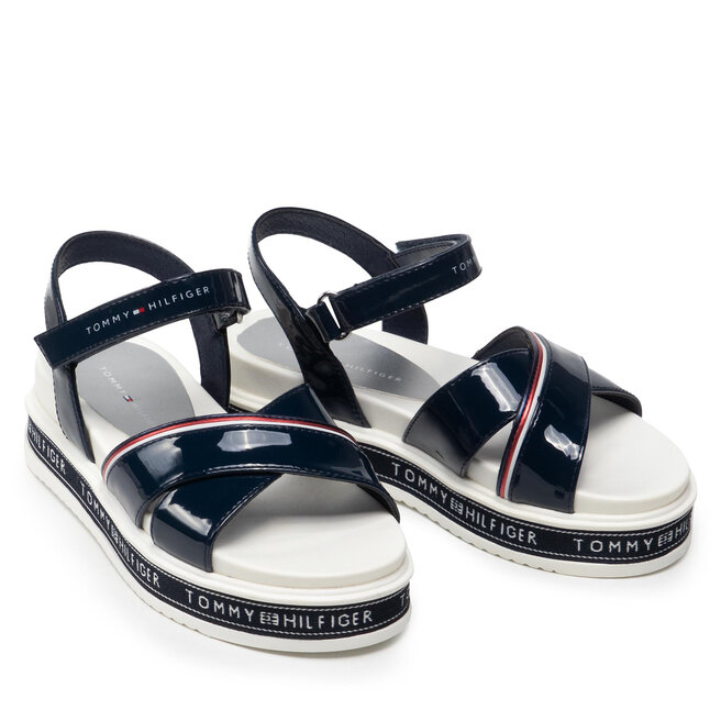 Tommy Hilfiger Szandál Tommy Hilfiger Platform Velcro Sandal T3A2-32178-0774 M Blue 800