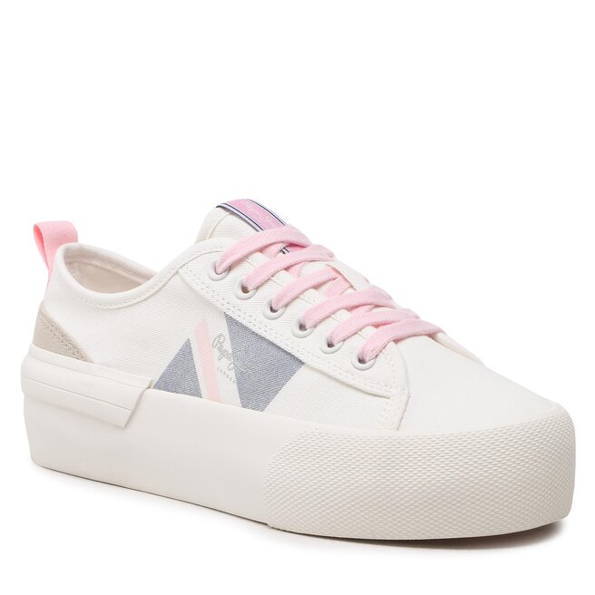 Teniși Pepe Jeans Allen Flag Color W PLS31488 White 800
