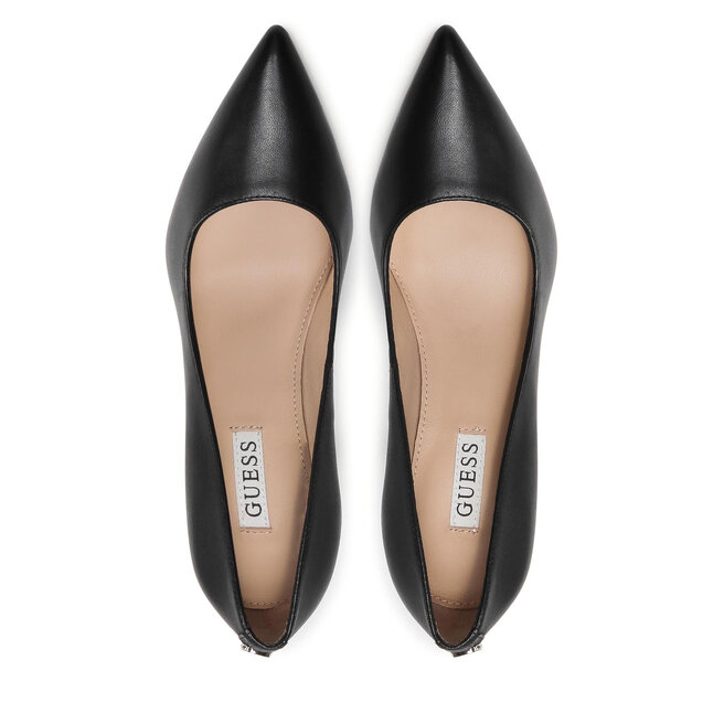 Guess Pantofi cu toc subțire Guess Dafne 9 FL7DA9 LEA08 BLACK