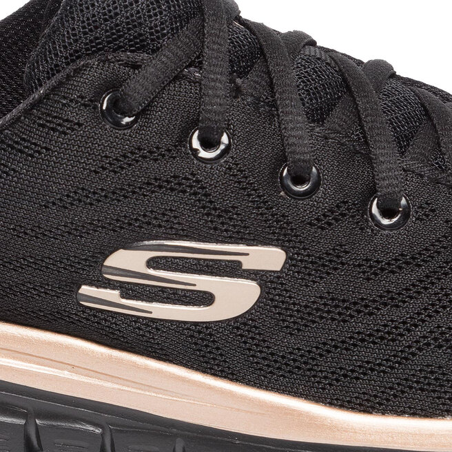 Skechers Topánky Skechers Get Connected 12615/BKRG Black/Rose Gold