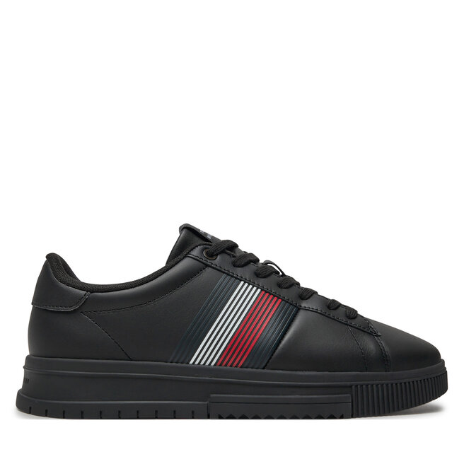 Sneakersy Tommy Hilfiger Supercup Lth Seasonal - Czarny