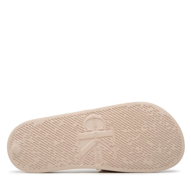 Calvin Klein Jeans Sandaler och Slip-ons Calvin Klein Jeans Slide Bold Institutional YW0YW00720 Tuscan Beige/Pink Blush 0GD
