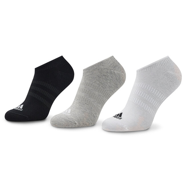 Skarpety stopki unisex adidas Thin and Light No-Show Socks 3 Pairs - Szary