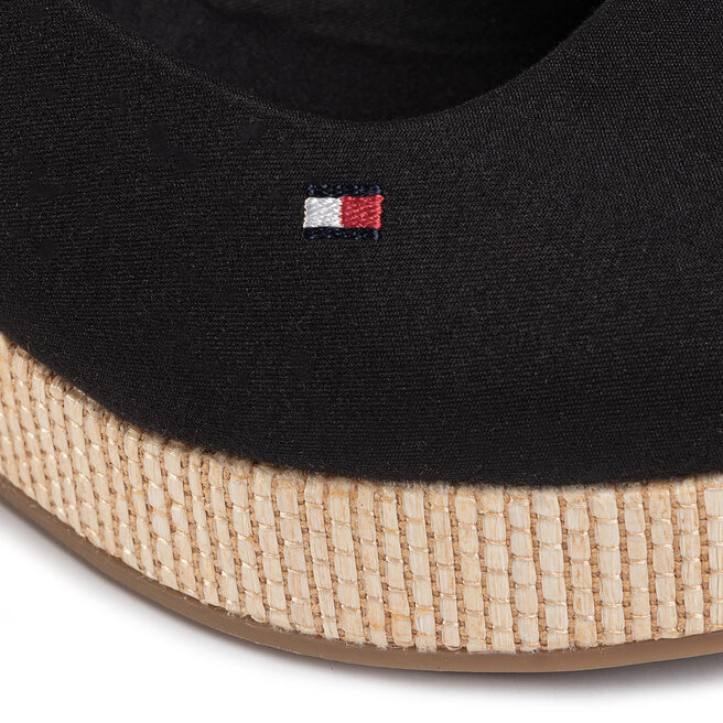 Tommy Hilfiger Espadrilles Tommy Hilfiger Iconic Elba Sling Back Wedge FW0FW04788 Black BDS