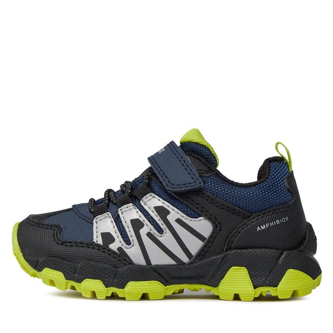 Geox Jongens J Magnetar Boy B ABX Sneakers, donkergrijs zwart., 33 EU