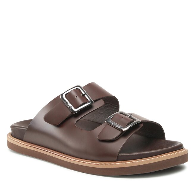 Guess Șlapi Guess Sapata FM6SAP LEA03 BROWN