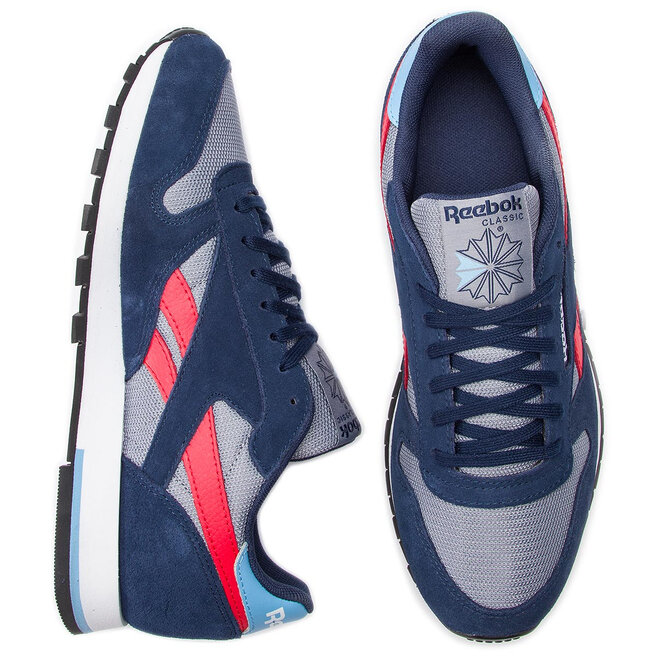 Boty Reebok Cl Leather Mu DV3836 Cold Grey Navy White Red eobuv.cz
