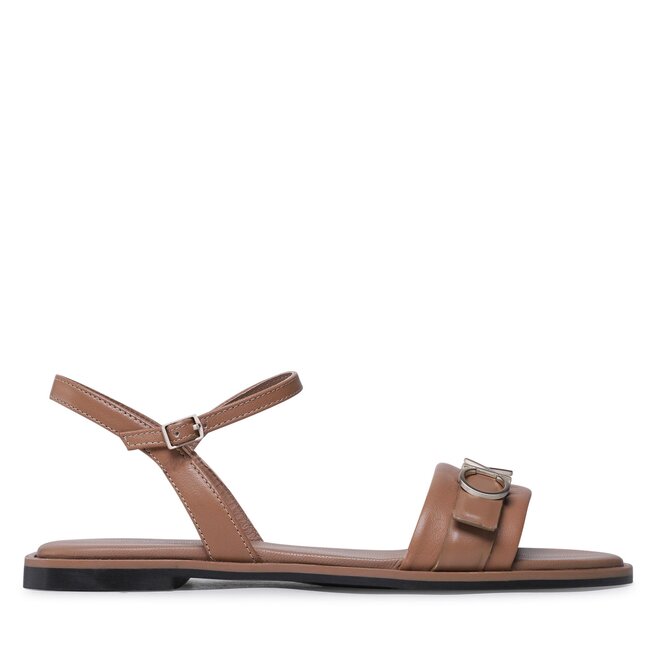 Calvin Klein Sandale Calvin Klein Almond Sandal W/Hw HW0HW01483 Safari Canvas RBC