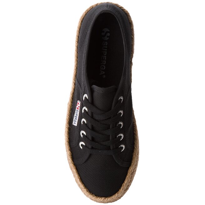 Superga sales espadrilles black
