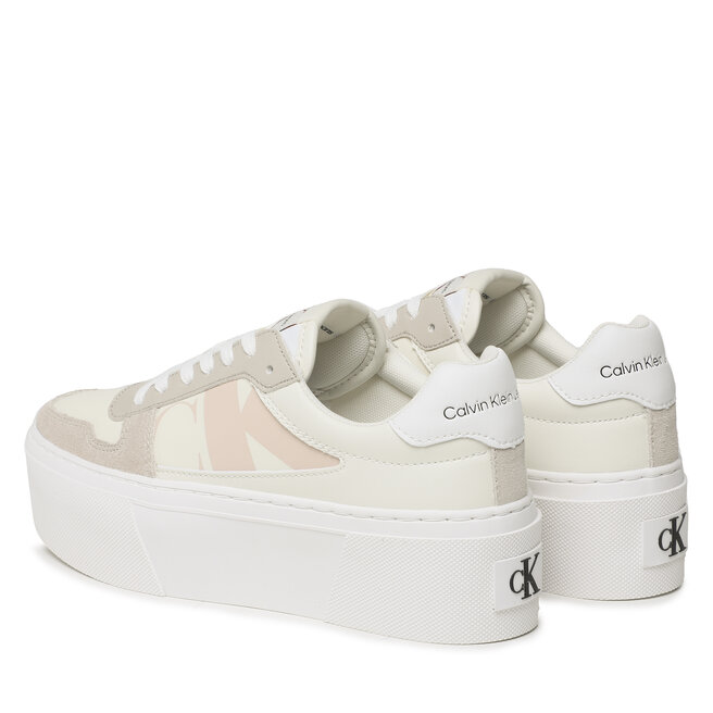 calvin klein platform sneakers white