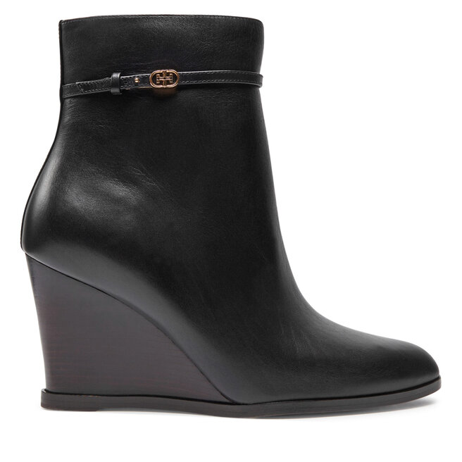 Botki Tory Burch Double T Buckle - Czarny