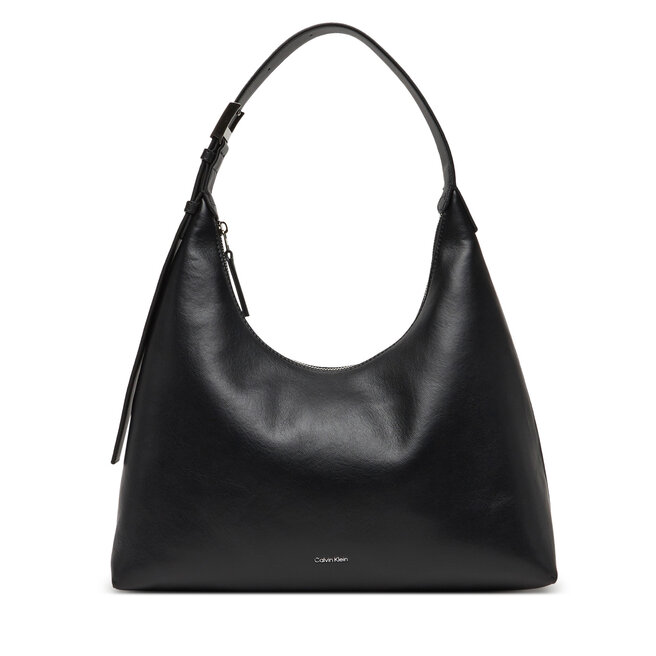 Torebka Calvin Klein Hardware Strap Hobo Shoulder Bag - Czarny
