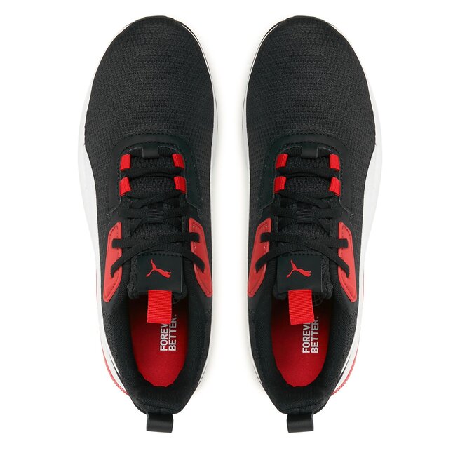 Puma black & sale red sports shoes