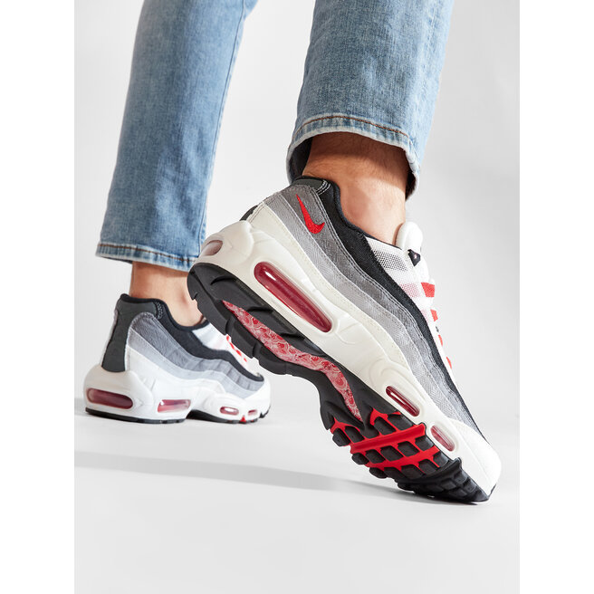 Nike Air Max 95, Chaussure de Course Homme, Summit White Chili Red