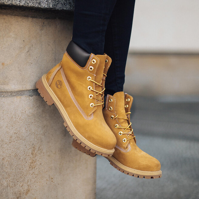 Timberland Turistická obuv Timberland 6 In Premium Wp Boot 12909/TB0129097131 Wheat Nubuc Yellow
