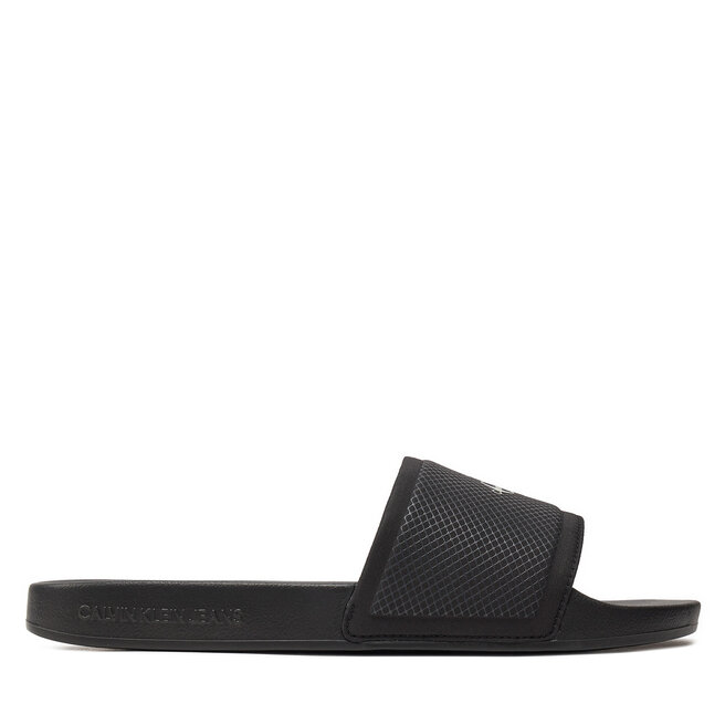 Klapki Calvin Klein Jeans Slide Institutional Metallic - Czarny