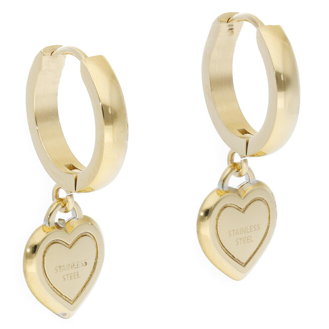 Guess Ohrringe 4G Crush – Vergoldeter Edelstahl, Pavé-Zirkone, Kreisförmiges Design, Druckverschluss