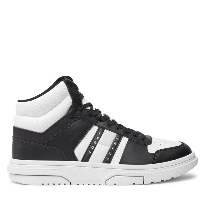 Sneakersy Tommy Jeans The Brooklyn Mix Mat Mid - Czarny