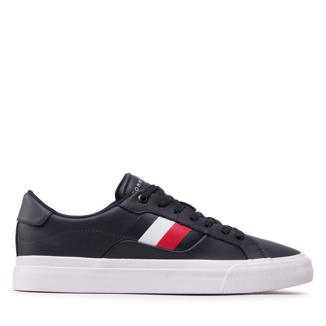 Tommy Hilfiger Гуменки Tommy Hilfiger Core Stripes Vulc Leather FM0FM04140 Desert Sky DW5