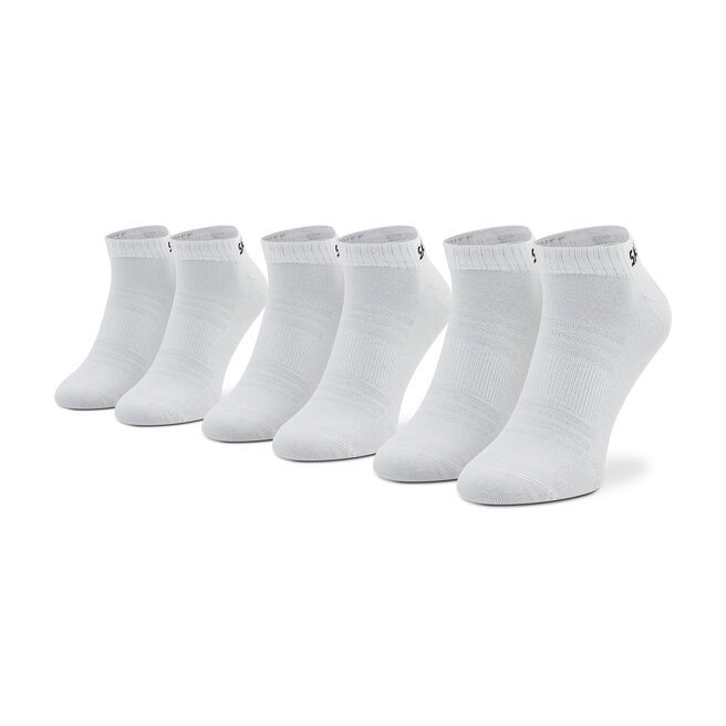 Skechers Sada 3 párů nízkých ponožek unisex Skechers SK43022 White 1000