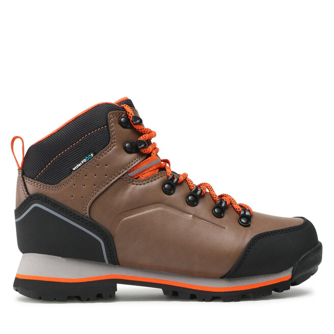 Elbrus Παπούτσια πεζοπορίας Elbrus Taneris Mid Wp Teen Brown/Black/Red Orange